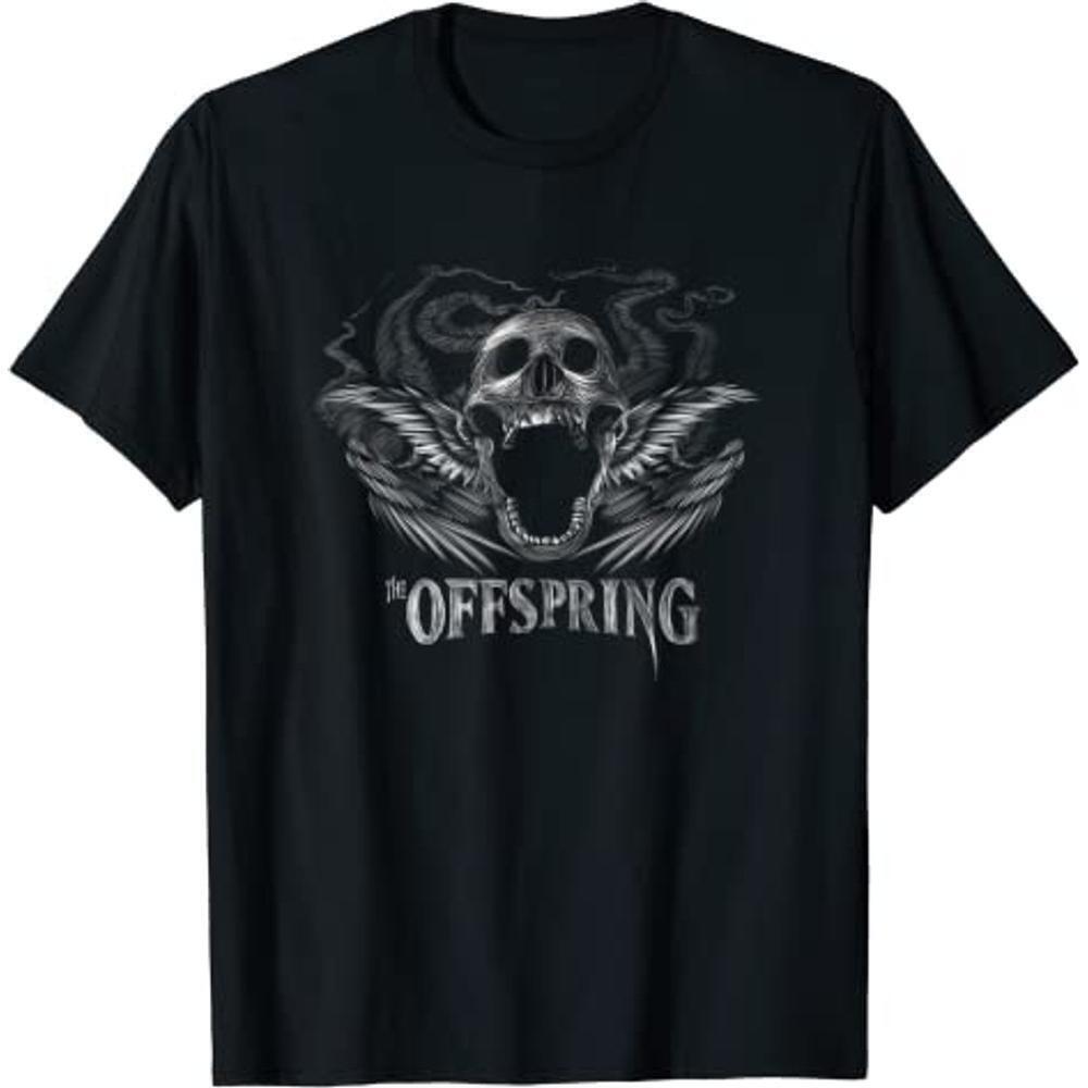 The Offspring Feathered Wing Skull Logo T Shirt